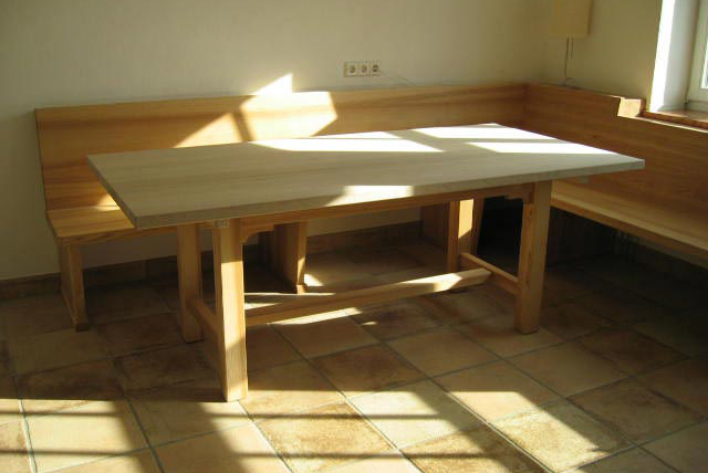 Ahorn Massivholz-Tisch-Tischplatte unbehandelt